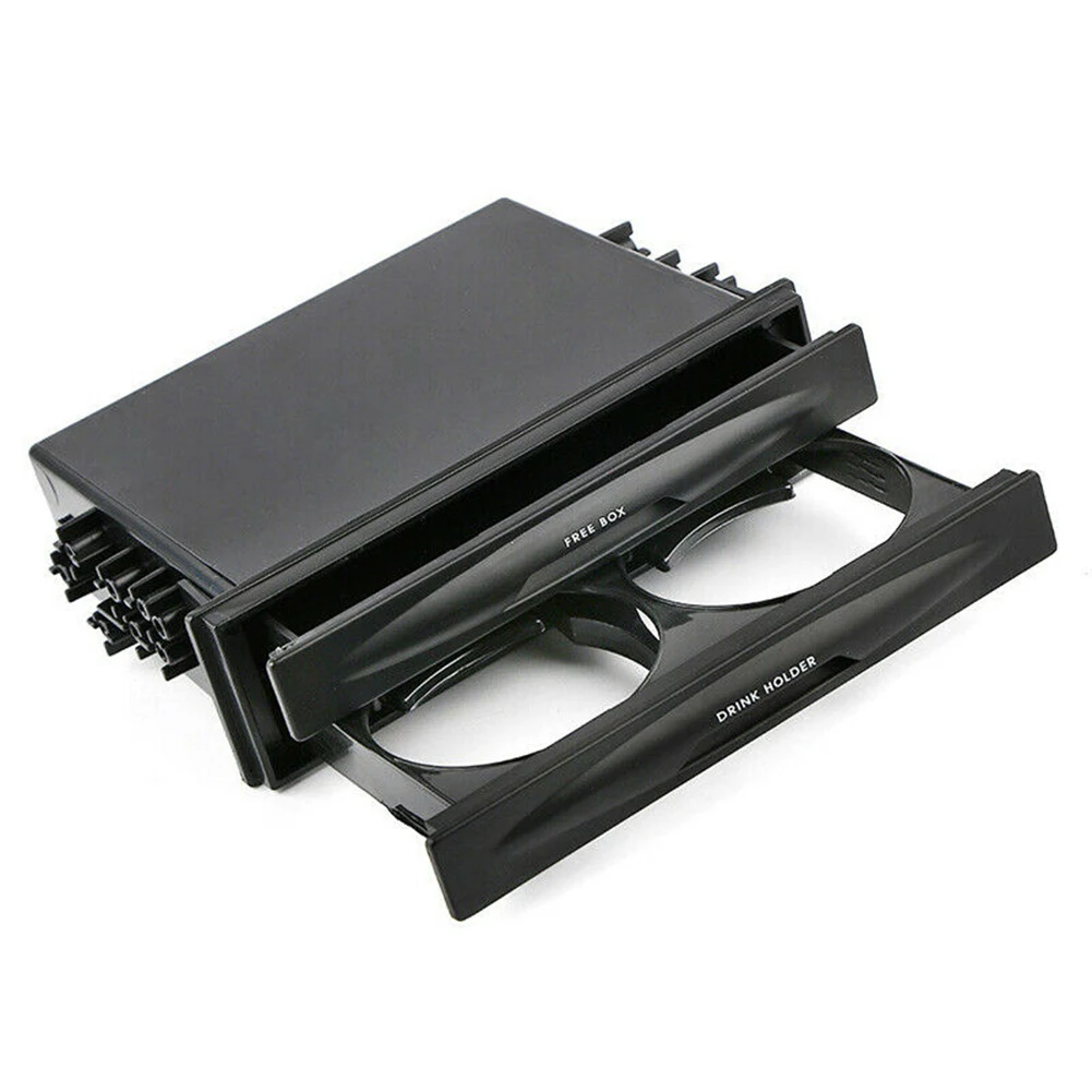 Черная Универсальная автомобильная двойная Din радио карманная для напитков подстаканник автомобильный подстаканник для воды коробка для хранения автомобиля Стайлинг