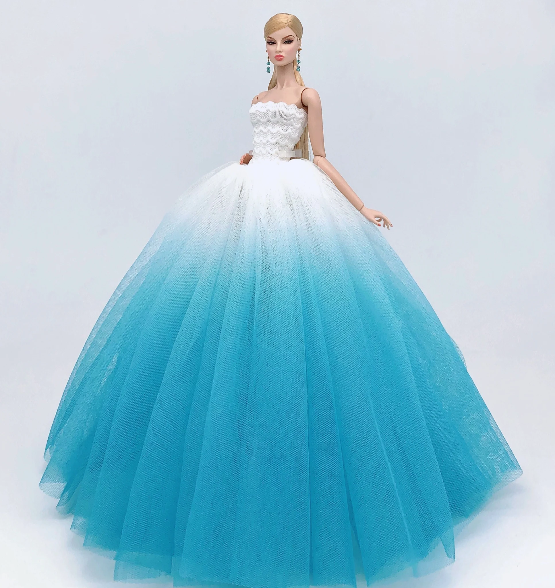 case for barbie doll clothes Princess dress trailing wedding bride marriage dress for barbie accessories toys house ornaments