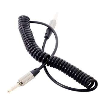 

10pcs/lot Black 50cm Car Audio Aux Lin in 3.5mm Male to 3.5mm Male 4 Ports Cable