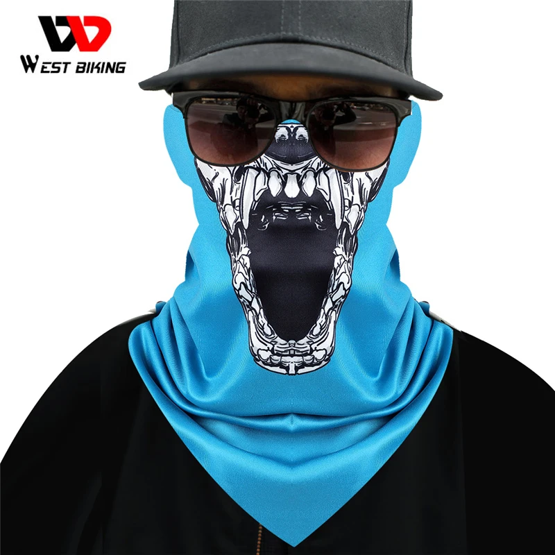 

Зимняя Маска для лица WEST BIKING шарф 2020 с 3D принтом теплая велосипедная маска чехол для бега рыбалки шеи теплая спортивная Балаклава головной убор