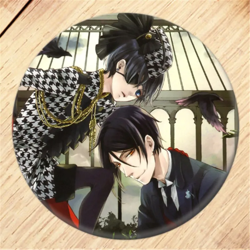 Anime Black Butler Brooch Pin Cosplay Badge Accessories For Clothes Backpack Decoration Children's gift B003