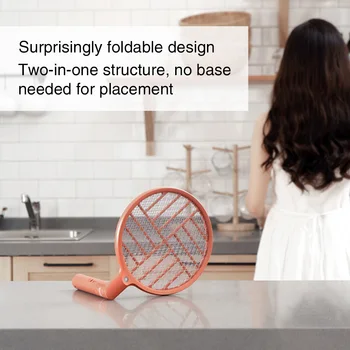 

2 In 1 Electric Mosquito Swatter Pest Control Non Toxic Handheld Bedroom Moth Zapper With LED Light Fly Bug Killer USB Charging