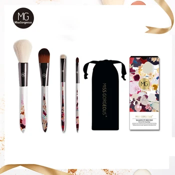 

Miss Gorgeous 4pcs Makeup Brushes Set Cosmetic Loose Powder Foundation Eye Shadow Lip Brushes Beauty Make Up Tools Maquillaje