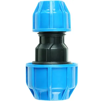 

32mm to 25mm Plastic PP Thick Quick Connector Straight Blue Caps Adapter PE Pipe Fittings for Irrigation