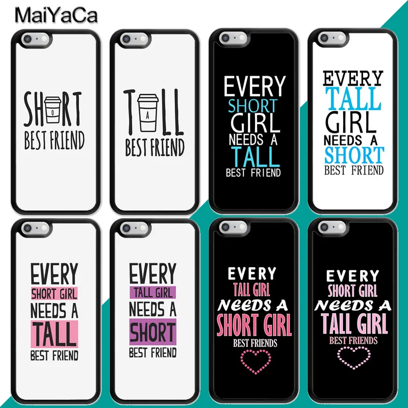 MaiYaCa каждая Высокая девочка нужна короткая лучший друг BFF чехол для iphone 12 mini 11 Pro Max