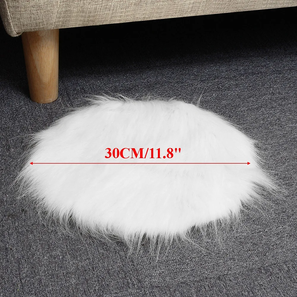 30cm-Plain-Fluffy-Area-Rugs-Round-Pad-Carpet-Hairy-Fur-Bedroom-Carpet-Mat-Cover(1)