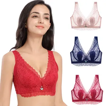 

Women Lace Bras Transparent Underwire Sexy Lingerie Underwear Perspective Plus Size Bralette Push Up Bras For Women New