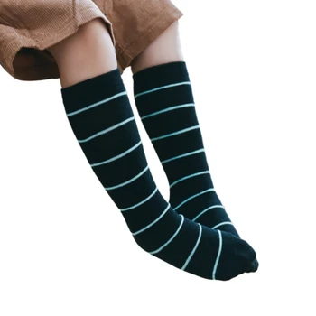 

1Pair Baby Boy Girl Cute Socks Stripe Design Cotton Long Socks Party Infant Children Soft Crib Leg Warmer