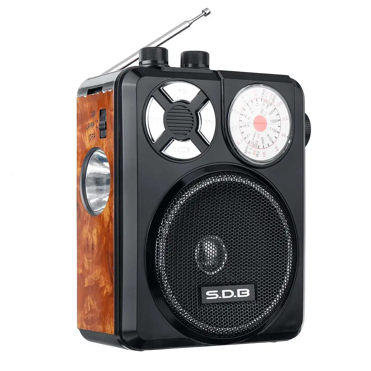 Retro Mini Portable AM FM SW1 SW2 full channel Radio Receiver Handheld Digital FM USB TF MP3 Player Speaker Rechargeable