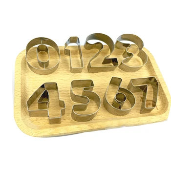 

0-8 Digital Cookie Mold Number Letter Cookie Biscuit Stamp Cutter Embosser DIY Cookie Shape Cake Mould Supplies