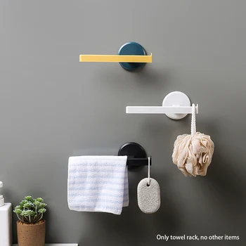 

Bathroom Storage Kitchen Home Toilet Hangers Punch Free Wall Mounted Modern Towel Holder Rack Hotel Easy Install T Shape