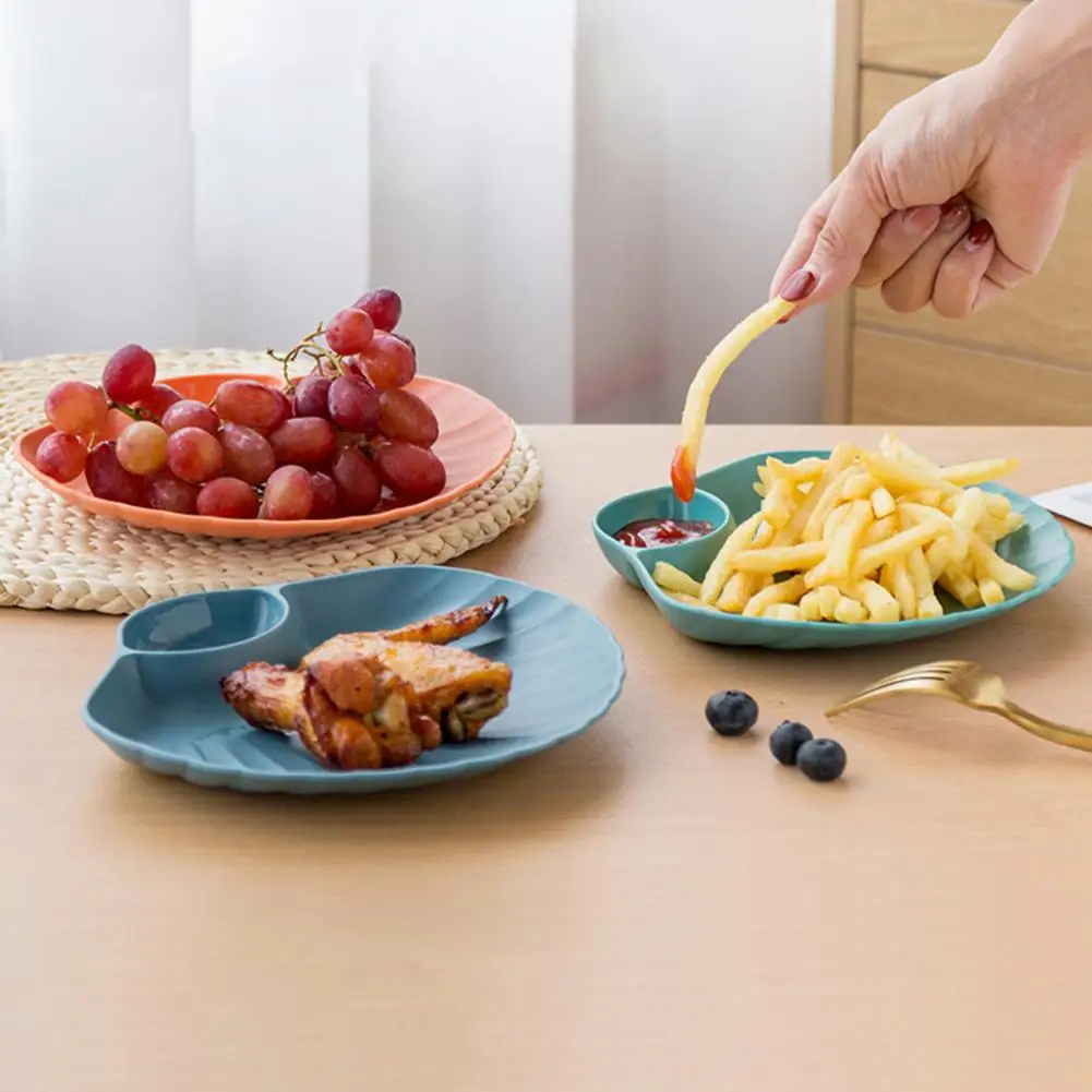 Desktop Receive Dish Kitchen Plate Shall Shape Unbreakable Portable Cake Fruit Dessert Tableware Tray Kitchen Accessory