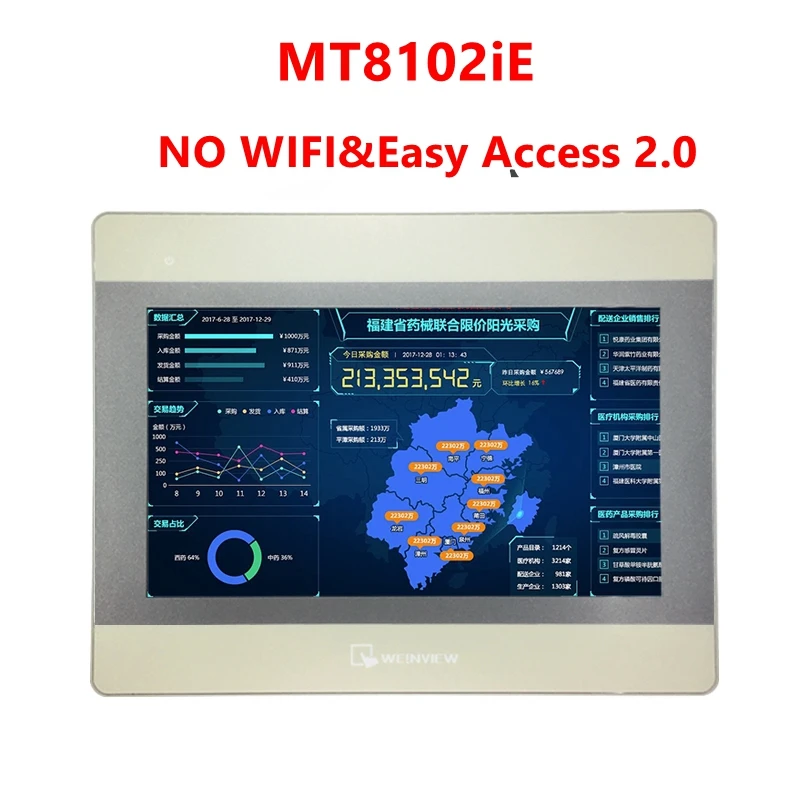 US $264.00 Weinview Mt8102ie Mt8103ie Hmi Touch Screen 101 Inch Easy Access 20 Human Machine Interface Replace Mt8101ie Mt8100ie