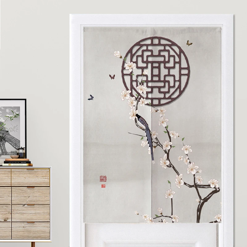 中国の花と鳥寝室のドアカーテンキッチンハーフカーテン浴室カーテン風水風水カーテンのれん Curtains Aliexpress