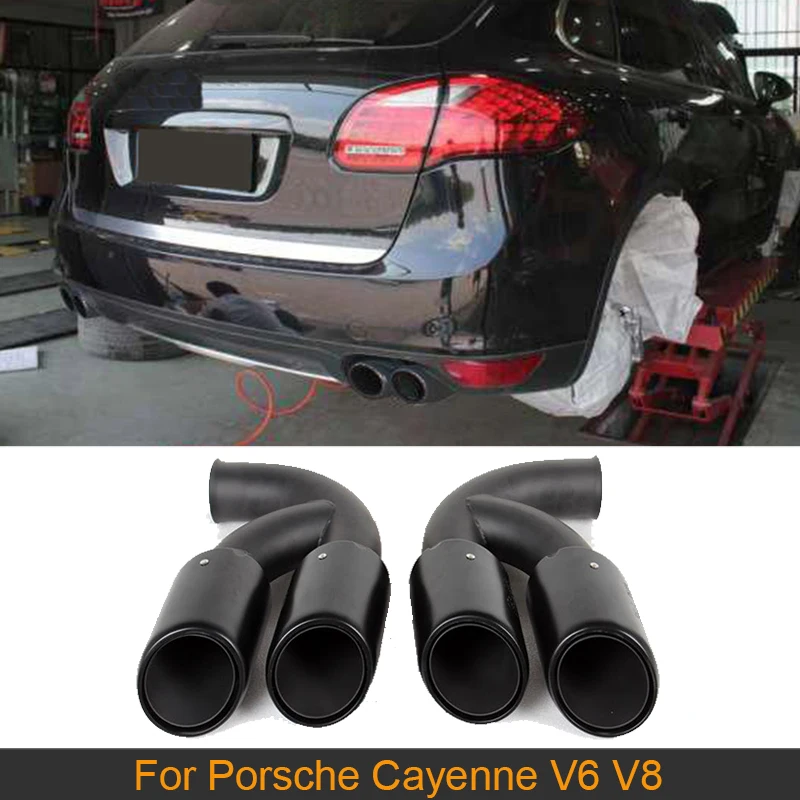 Наконечники выхлопной трубы из нержавеющей стали для Porsche Cayenne V6 V8 2011-2014
