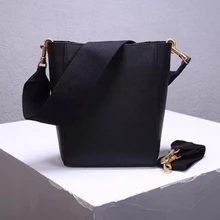 Сумка-мешок через плечо из зернистой воловьей кожи, черные роскошные сумки, женские сумки, дизайнерские сумки известных брендов, качество кожи