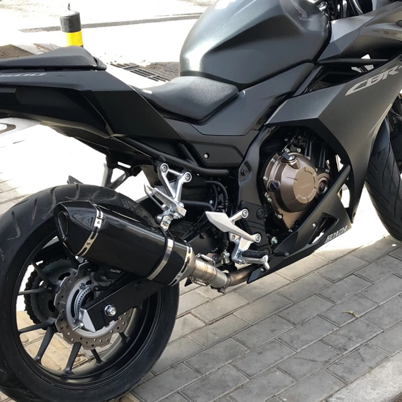 Для Honda CBR300 CB300F CB300R мотоцикл из нержавеющей стали средней трубы 51 мм Глушитель Трубы