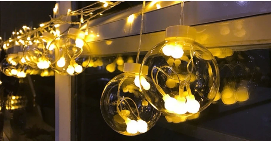 

Christmas LED Lights Decoration Home Garland LED Curtain String Lighting Garland String Fairy Lights 3M AC 220V bulb Curtain