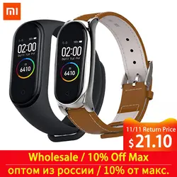 Xiaomi mi Band 4 оригинал 2019 новейшая музыка Смарт mi band 4 Браслет Пульс фитнес 135 мАч цветной экран Bluetooth 5,0