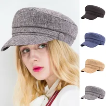 Новые шапки, модные береты в британском стиле, винтажные мужские и женские Зимние Шапки, береты для художника, темно-синяя кепка, шапка женска