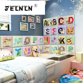 

Cartoon anti-collision 3D solid wall stickers soft pack 26 letters learning tatami bedside wall surrounding kids room stickers