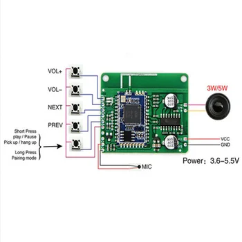 

CSRA64110 Bluetooth V4.2 Mono Power Amplifier Board DC 3.6-5.5V TWS Audio
