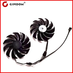 T129215SU 88mm 2 pcs/lot RX570 RX580 ventilateur de refroidissement pour Gigabyte GTX1050 1050Ti GTX1060 GTX1070 GTX960 RX470 480 ventilateur de carte graphique 