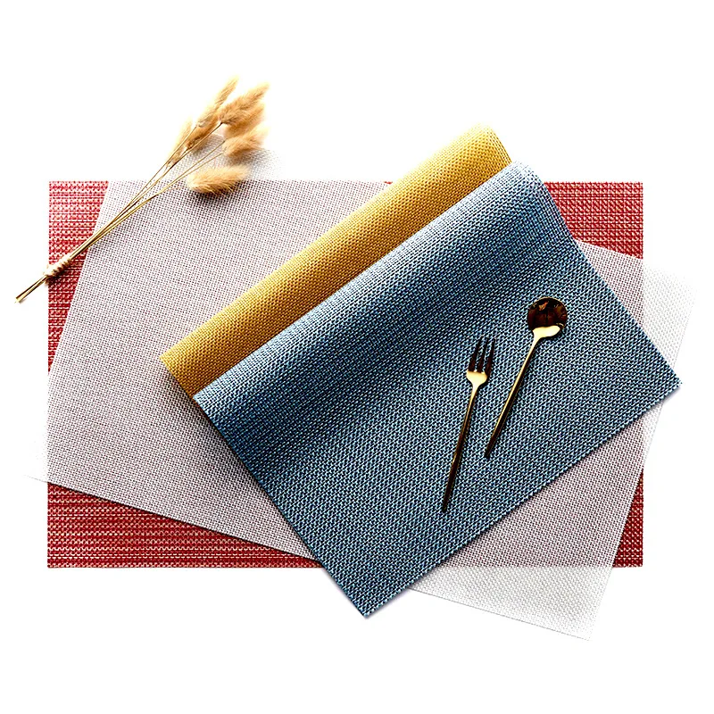 

6pcs PVC Napkin Fabric Table Napkins For Cutlery Woven Placemat Table Mat In The Kitchen Table Insulation Decorative Servetten