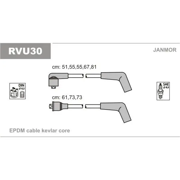 Комплект проводов Land Rover Freelander 1.8-2.5i 98-07 JANMOR RV | Автомобили и мотоциклы