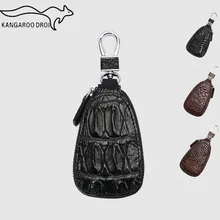 New Style Crocodile Leather Key Men Genuine Leather Crocodile Leather Car Key Small Waist Hanging Business Car Key Ring
