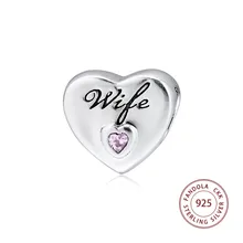 CKK металлические бусины, 925 пробы, серебряные, для жены, привлекательные подвески в виде сердечек, подходит для оригинального браслета Argent DIY, очаровательные серебряные 925 для изготовления ювелирных изделий