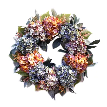 

Artificial Peony Flower Wreath Green Leaf Wreath Silk Rose Wreath for Door Wall Hanging Window Wedding Party Decor