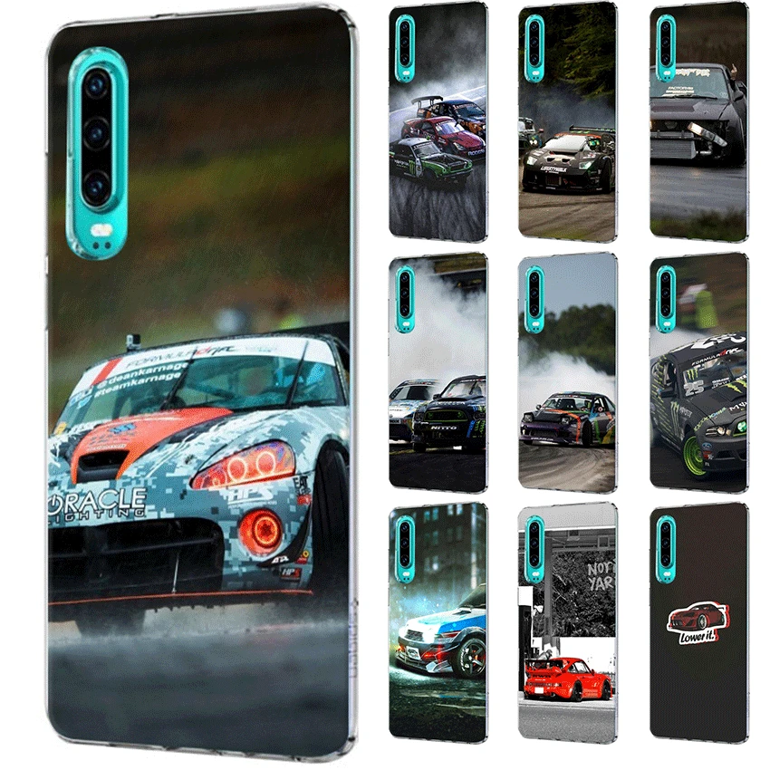 

Mobile Phone Case For Honor 6A 6C 7A 7X 8 8X 8C 9 9X 10 20 Lite Pro Hard Cover Drift Cars Auto Racing JDM Shell
