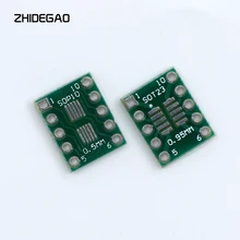 10 pces sot23 msop10 sop-10 umax para dip10 placa de transferência pcb dip pino placa passo adaptador