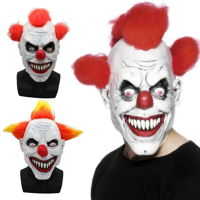 

Horror Clown Mask For Halloween Cosplay Performance Masquerade Party Latex Full Face Scary Mask Prop