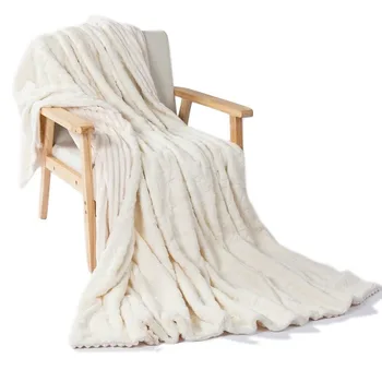 

Artificial Imitation Rabbit Plush Blanket Super Soft Double Thick Warm Brushed Blanket Fluffy Thick Sherpa Throw Blankets Gift