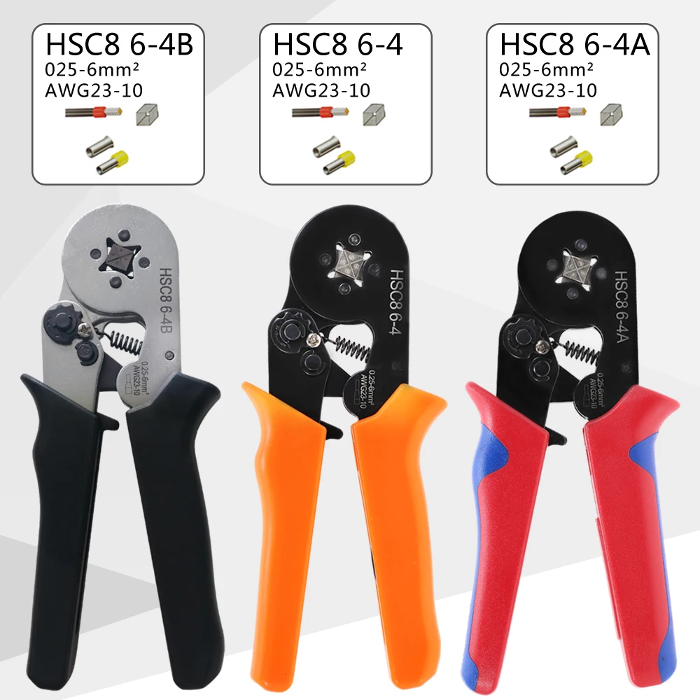 Саморегулирующиеся мини обжимные плоскогубцы FASEN HSC8 6 4 0 25 мм2 прямые немецкие