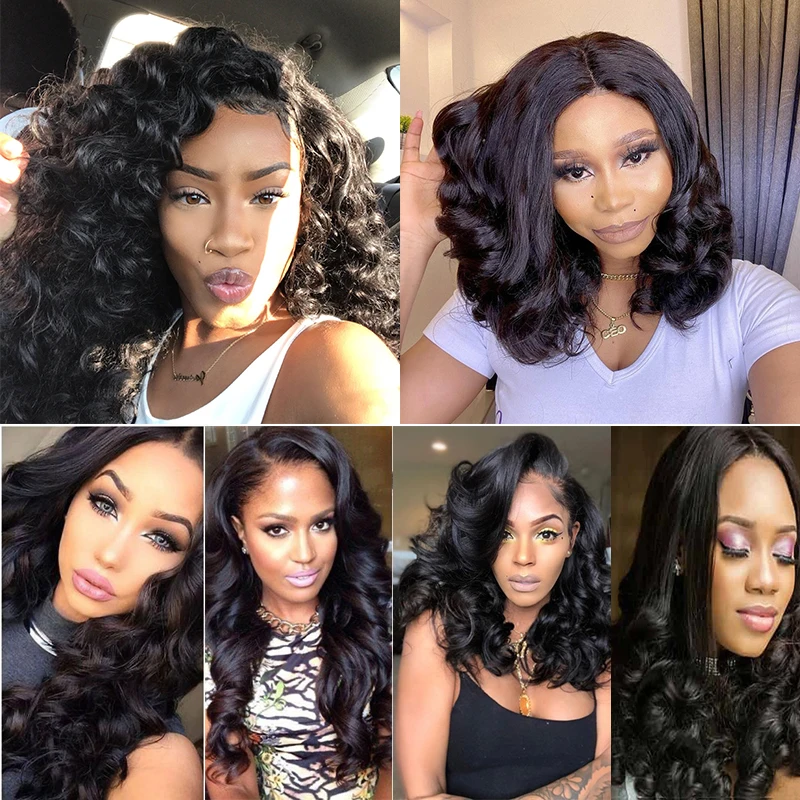 Human Hair Extensions Human Hair Bundles Human Hair Weave Loose Wave Brazilian Hair 4 Bundles With Closure Ombre Colored Human Hair Bundles With Closure Remy Human