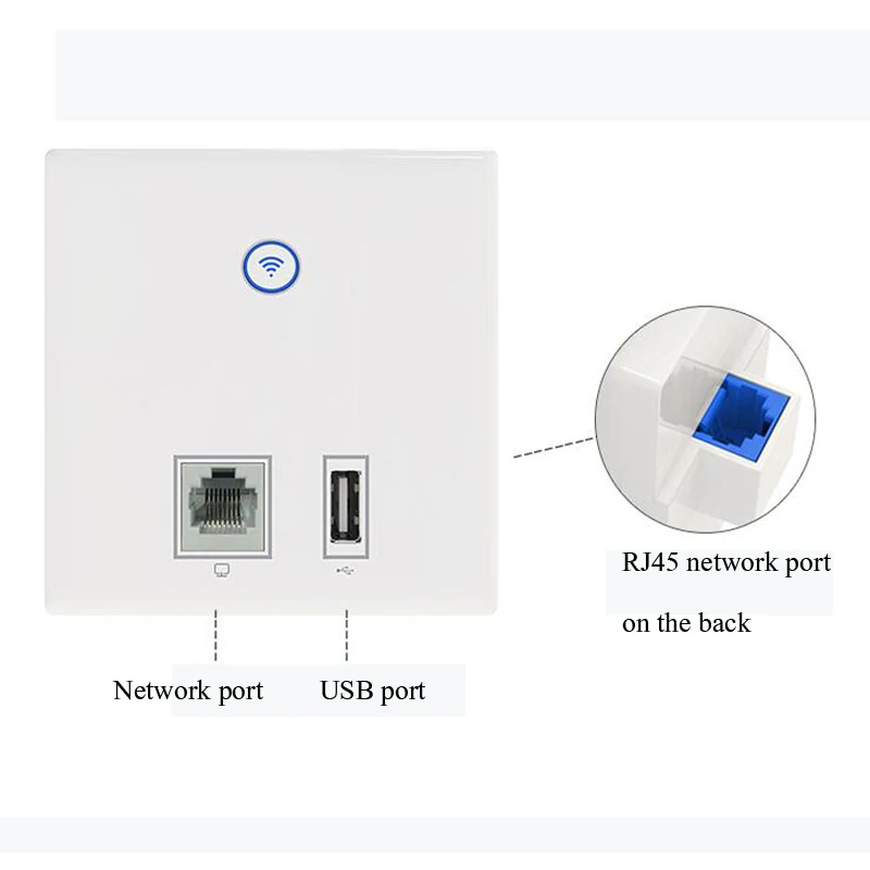 86X86 настенная розетка USB 2 4 ГГц 300 м Wifi роутер для помещений настенный AP усилитель
