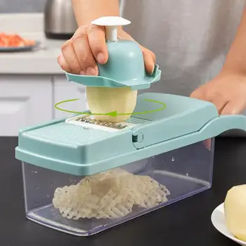 

TPFOCUS Vegetable Cutter Set Multifunction Slicer Food Peeler Slicer Grater Kitchen Tool for Potatoes Onions Random Color