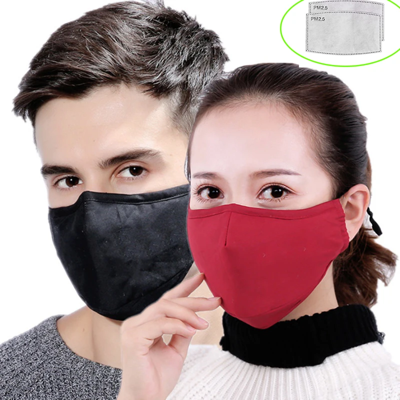 

Anti Pollution PM2.5 Mouth Mask Dust Respirator Washable Reusable Masks Cotton Unisex Mouth Muffle for Allergy/Asthma/Travel