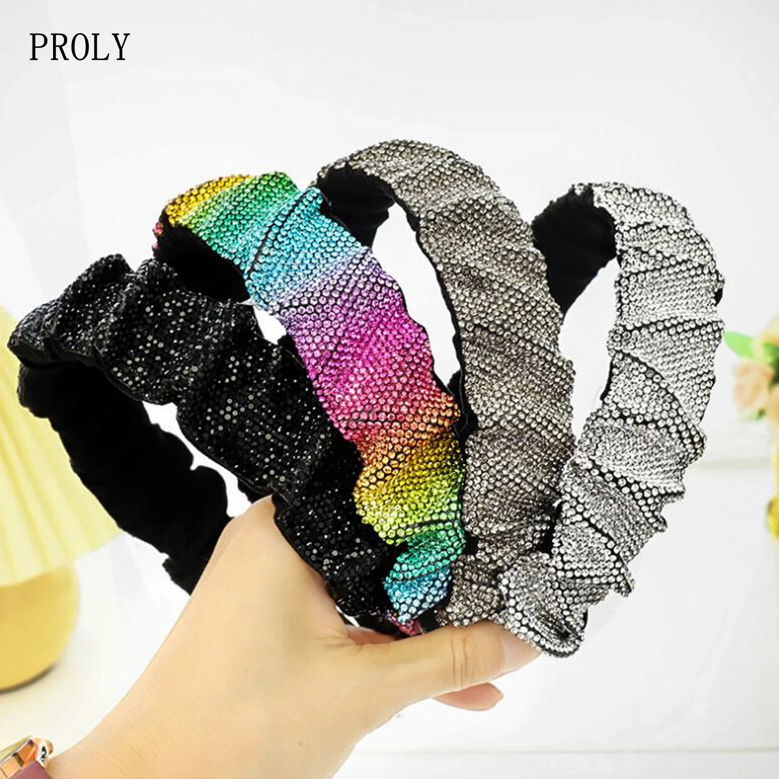 New Fashion Girls Headband Pearls Inlay Solid Hair Band Women High Quality Turban Autumn Headwear Hair Accessories Wholesale bride headband