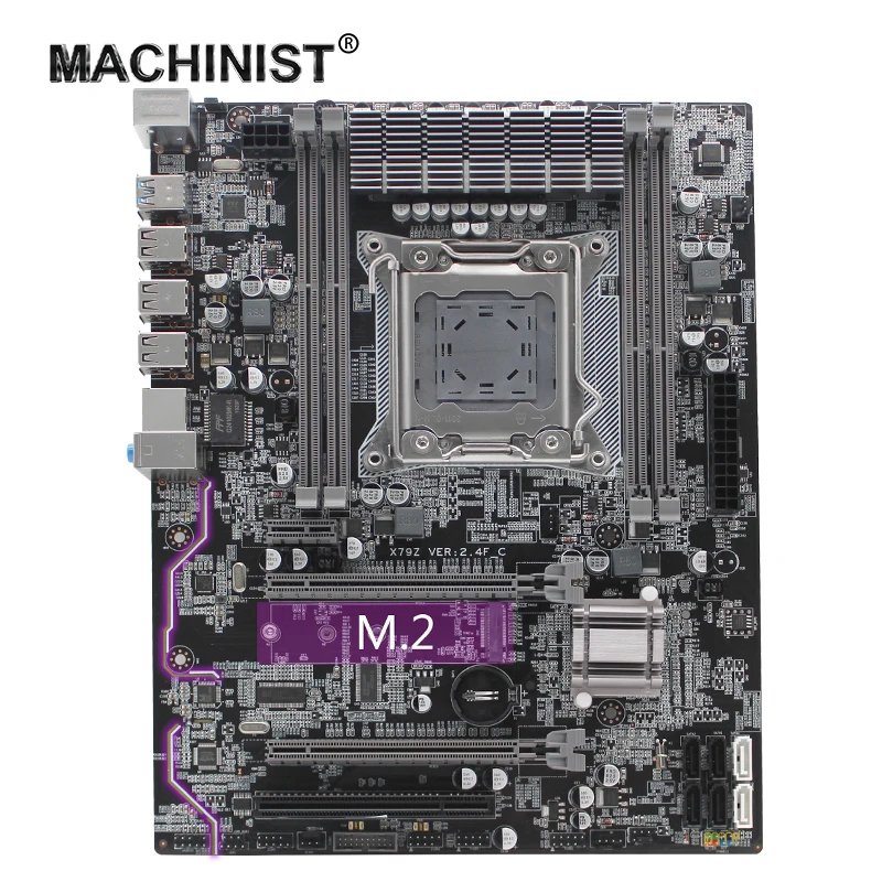 X79 LGA 2011 материнская плата по стандарту ATX SATA3 USB3.0 двойной PCI E16X M.2 SSD Поддержка