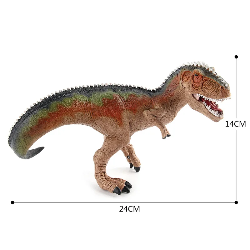 Большой Giganotosaurus динозавр Юрского периода Моделирование игрушка модель мягкая ПВХ пластик ручная роспись игрушки животных для детей Рождественский подарок