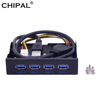 

CHIPAL 19+1 20Pin 4 Port USB 3.0 Front Panel Combo Bracket USB3.0 Hub Adapter for PC Desktop 3.5" FDD Floppy Disk Drive Bay