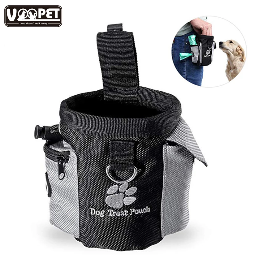 Dog Treat Pouch Drawstring Carries Pet Toys Food Poop Bag Pouch Pet Hands Free Training Waist Bag Pet Product