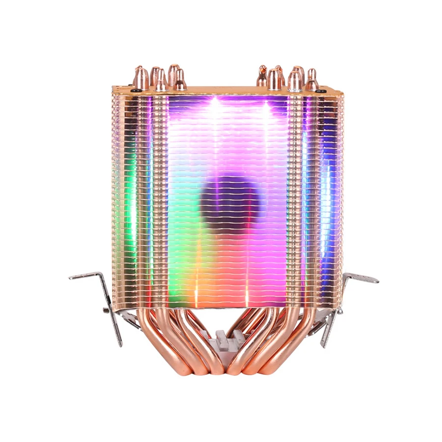 Радиатор охлаждения ЦП RGB с 6 теплотрубками 3PIN 4PIN 2 вентилятора для Intel 1150 1155 1156 1366