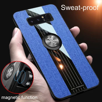 

Hardshell Phone Cases for Samsung Galaxy Note 8 9 Plus Back Cover Case Finger Ring Stand Holder Ntoe8 Note9 Waterproof Girls Bag