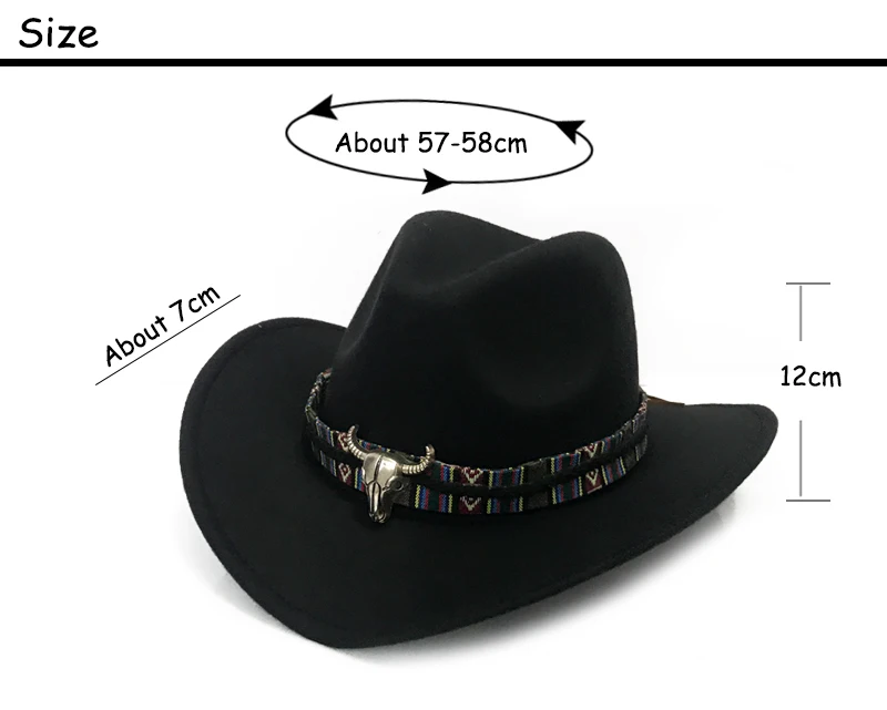 YY металлическая Bull лента Fedoras Мужская зимняя Осенняя ковбойская джазовая шляпа Женская Трилби фетровая шляпка Cowgirl Jazz Toca Sombrero FD19013