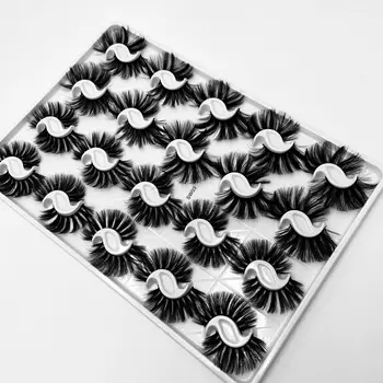 

NEW 20 pairs long Natural Mink False Eyelashes Cross Dense Handmade Cotton Stalk Eye Lashes Date Make-up Mink Fake Eyelashes